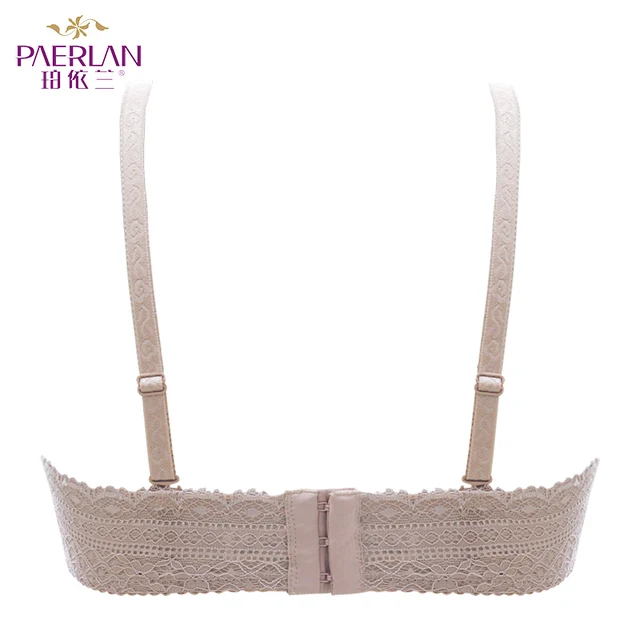 PAERLAN Small Breast Seamless  Push Up Sexy Lace Floral Bra Wire Free Retractable Chest Adjustable Upper Underwear Women 3/4 Cup 5