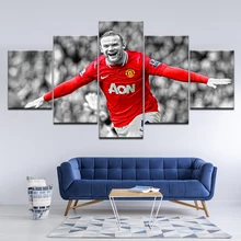 Wayne Rooney Wallpaper 2018 5 Pieces Wall Art Painting Modular Canvas Painting Sport Wallpapers Poster Print Home Decor rooney s conversations with friends м rooney