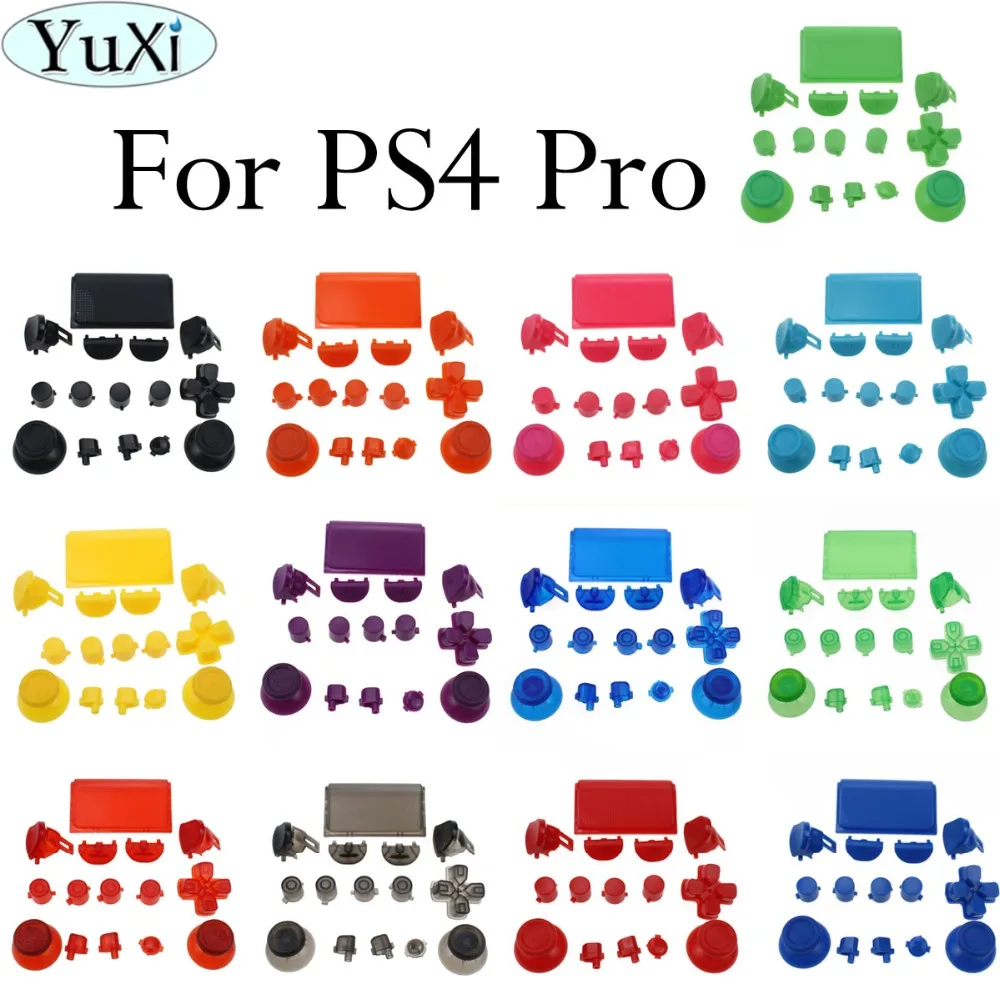 

YuXi For PlayStation Dualshock 4 PS4 Pro Controller JDS-040 JDS040 R2 L2 R1 L1 Trigger Dpad Buttons Mod Kit - Green Black Red