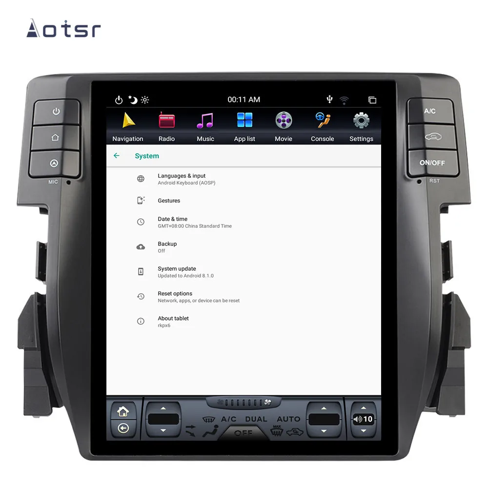 Clearance Aotsr Tesla 10.4” Vertical screen Android 8.1 Car DVD Multimedia player GPS Navigation For Honda Civic 2016 2017 2018 carplay 3 Clearance Aotsr Tesla 10.4” Vertical screen Android 8.1 Car DVD Multimedia player GPS Navigation For Honda Civic 2016 2017 2018 carplay 3