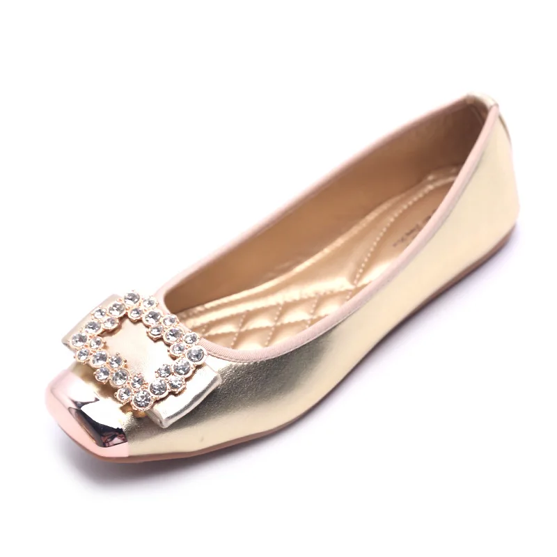 

Women Ballet Tflats Boat Shoes Woman Basic Slip-on Fashion Elegant Shine Luxury Aristocracy Symbol High Quality Best Sellers