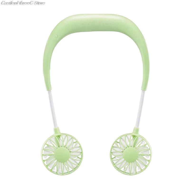 Hands-free повязка на шею руки-свободно висящий USB Перезаряжаемый двойной вентилятор мини-вентилятор летний Портативный Горячий