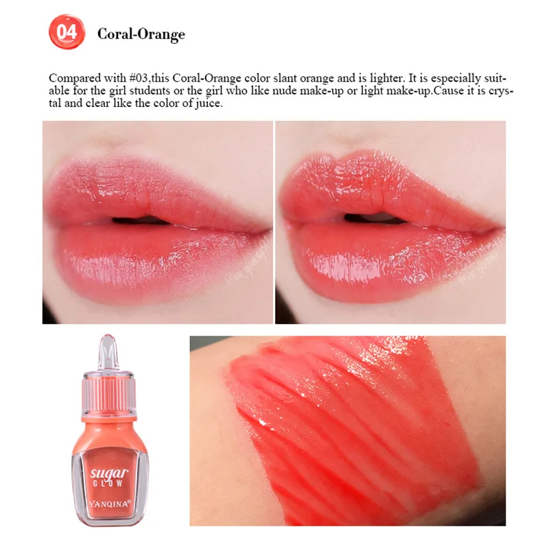 Hot Lip Glaze Liquid Lipstick Long Lasting Waterproof Non-stick Moisturizing For Women Makeup SJ66 - Цвет: 4