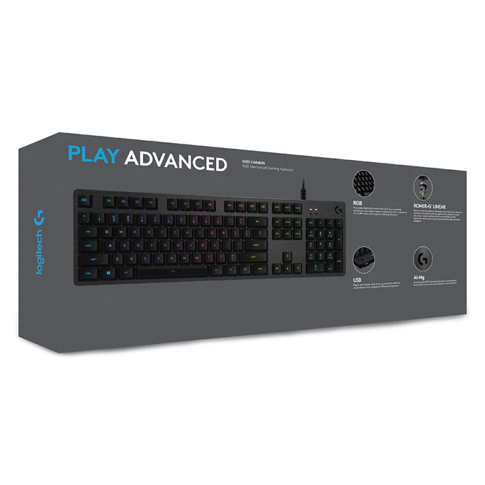 Полноразмерная Механическая игровая клавиатура Logitech G512 RGB механическая G L axis