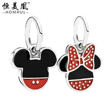 Disney забор для детей Микки Маус DIY кулон браслет аксессуары ожерелье DIY мультфильм Ювелирный мешок кулон Девушка подарок брелок
