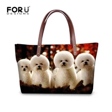 Forudesigns бишон фризе сумка Для женщин Повседневное Сумки на плечо для Обувь для девочек известный бренд крупных торговых Мужская тотализаторов высокое качество портфель