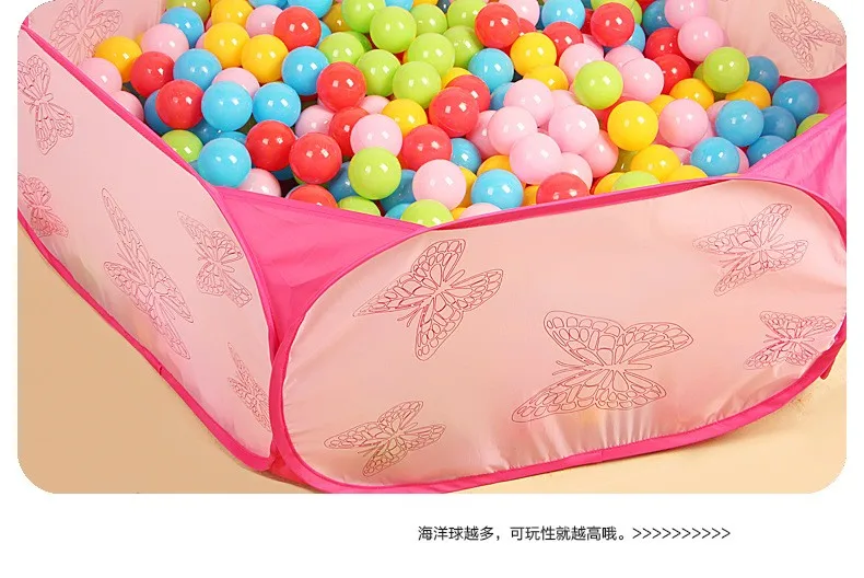 Children's indoor and outdoor folding parent-child interactive toys Butterfly Print ocean ball pool wave pool balls toy tents  (12)