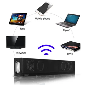 Soundbar Bluetooth Speaker Bluetooth 4.2 Strong Compatibility Portable Stereo Automatic Wireless Loudspeakers Black