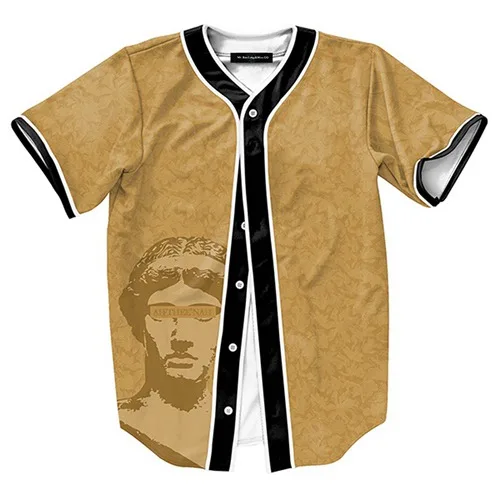 Hipster футболки с героями мультфильмов Для мужчин Для женщин унисекс хип-хоп короткий рукав 3D печатных Бейсбол Джерси футболка Street Wear Лето Топы корректирующие - Цвет: Baseball Jersey 16