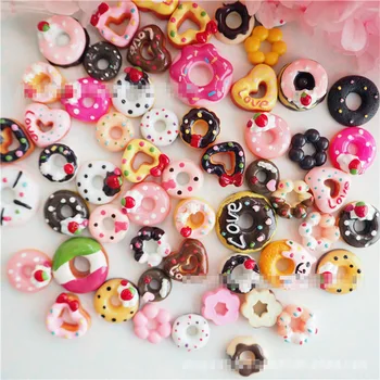 

40/60/100pcs Slime Charms Chocolate Donut Resin Flatback Of Slime Supplies For Childern Ornament Scrapbook Plasticine DIY Crafts