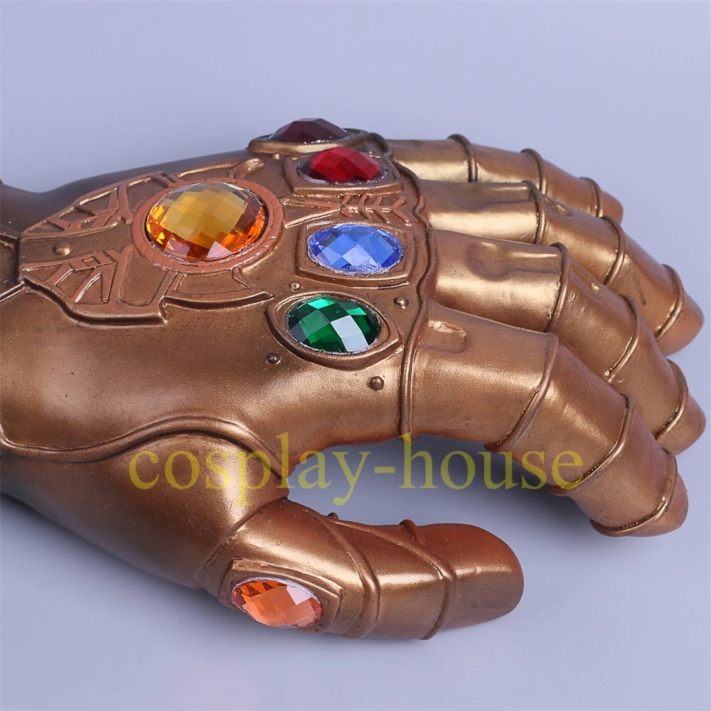 Cosplay Infinity Gauntlet Avengers Infinity War Thanos Gloves Gold Cosplay Studs Halloween Prop New (9)