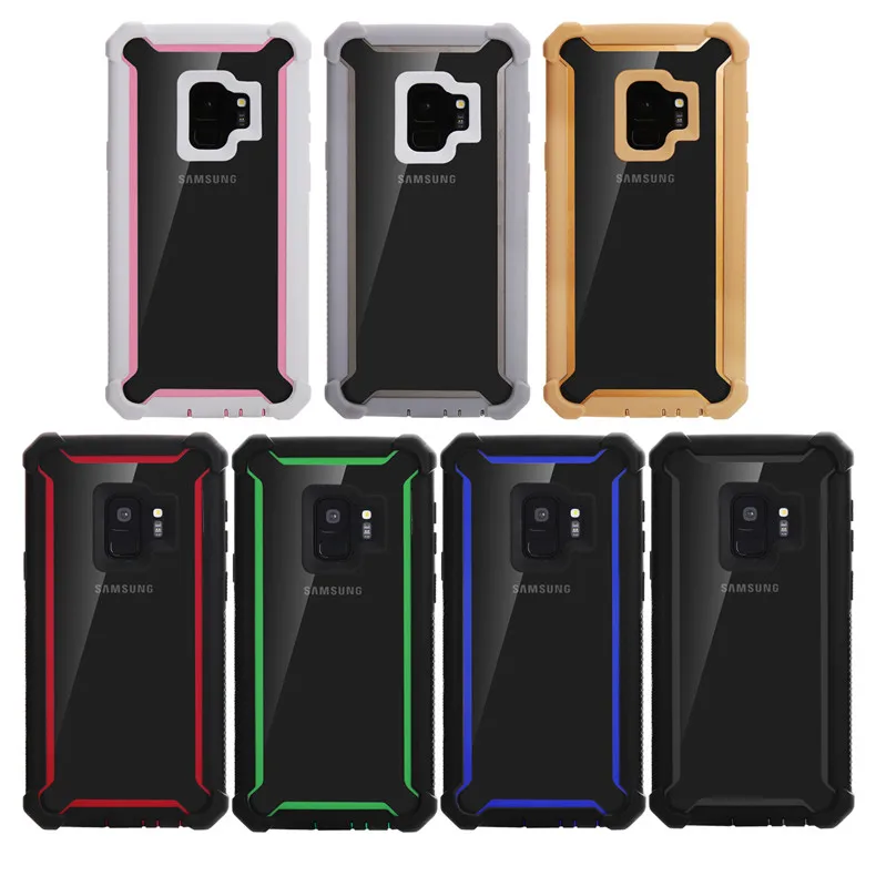 Heavy Duty Protection PC+TPU Clear Case for Samsung Galaxy A50 A50S A70 A70S A81 A91 A51 A71 Shockproof Sturdy Cover