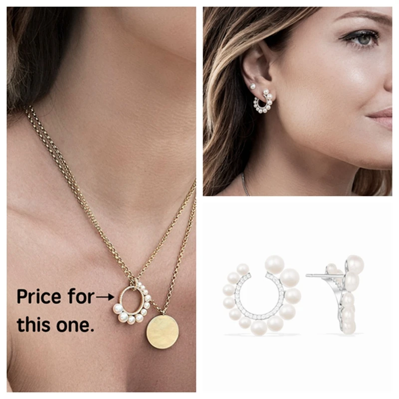 

Fashion AAA Zircon Round 925 Sterling Silver Collar Necklace Stud Earring YACHT Jewelry Set Women Wedding AP Club Jewelry Set