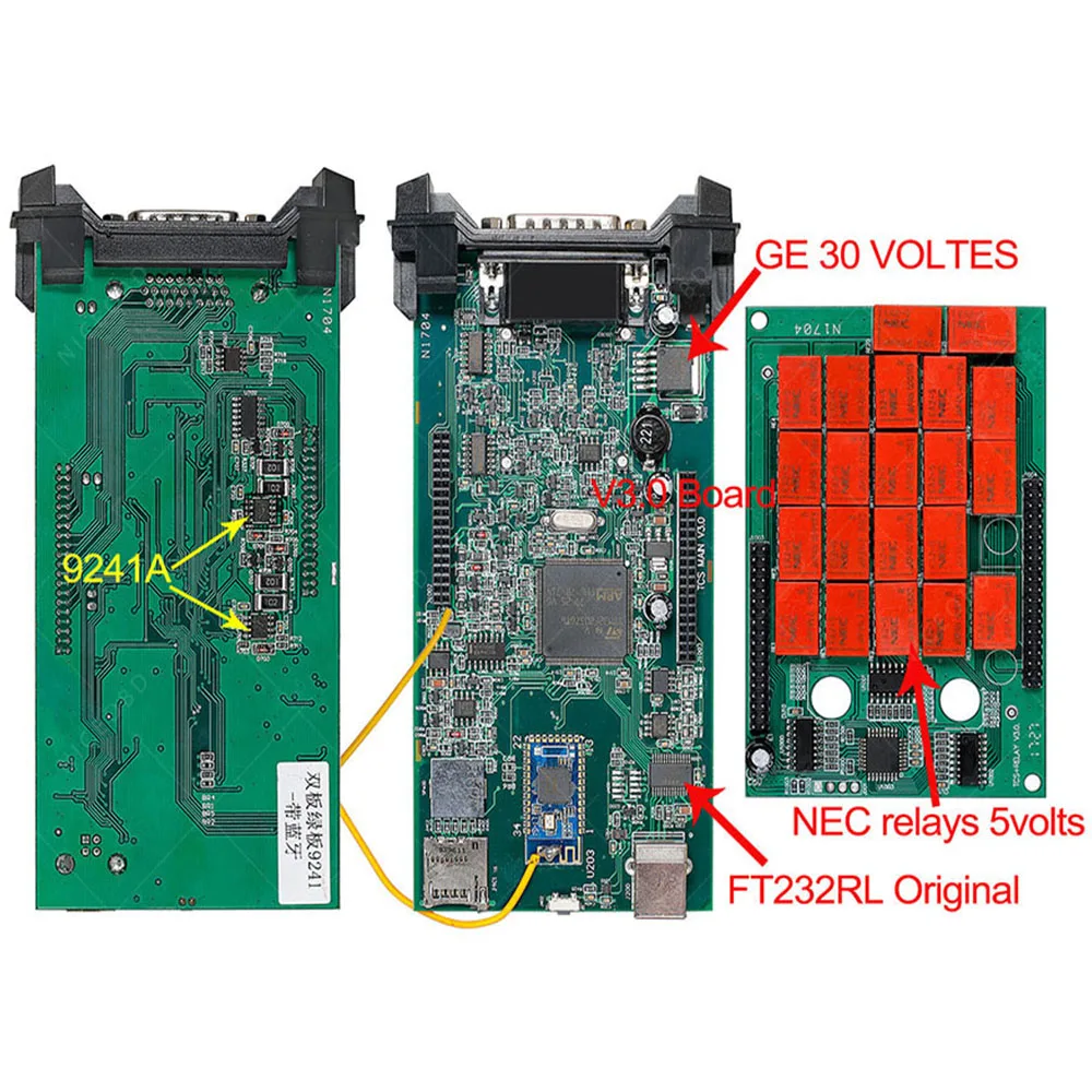 2016.R0/2015.R3 TCS сканер с bluetooth Новый V CI obd2 диагностический инструмент 2 зеленая плата
