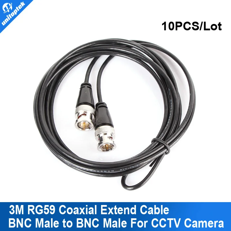 3M(9.84FT) RG59 Coaxial extend Cable BNC male to BNC male for CCTV Camera