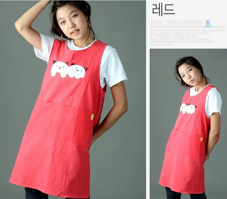 Fashion Cute Nail Shop Coffee Nursery Apron Pinafore For Women Kitchen Baking Aprons Print Logo