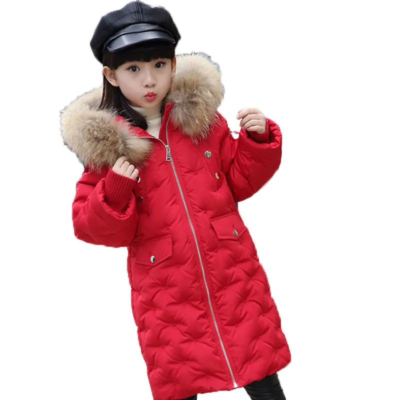 AYUNSUE Women White Duck Down Jacket Winter Warm Coat With