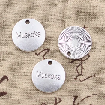 

10pcs Charms Lover Honeymoon Muskoka 20x20mm Antique Silver Color Pendants DIY Necklace Crafts Making Findings Tibetan Jewelry