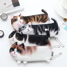 Новый милый кот Уход за кожей лица на молнии с Кошельки для детей студентов пенал мультфильм кошелек сумка монет Чехол дети кошелек держатель