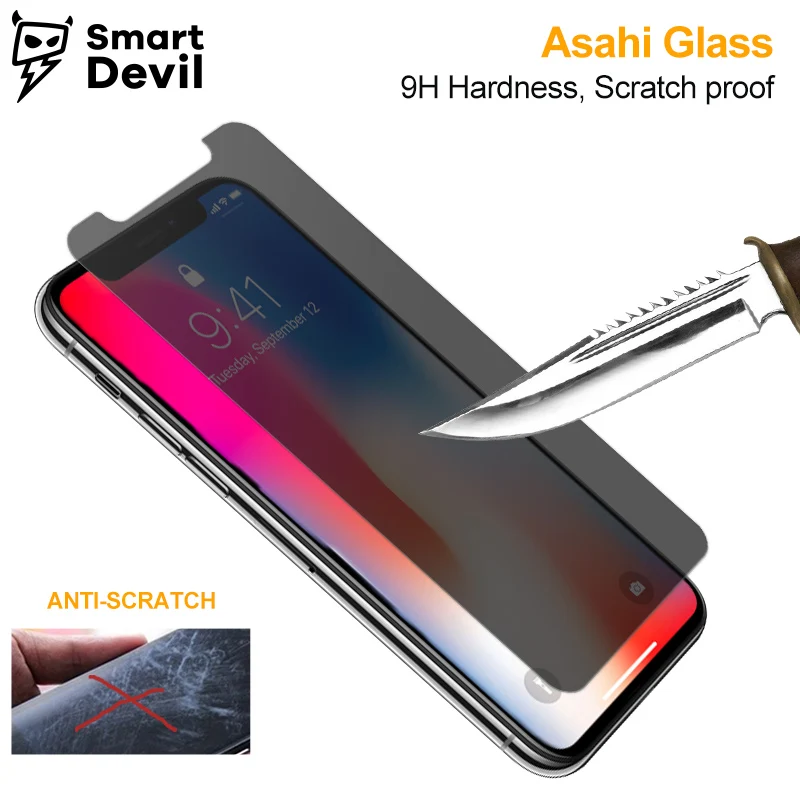 Защита экрана SmartDevil с антибликовым покрытием для iphone X, защитное закаленное стекло для iphone X, защитная пленка против шпиона