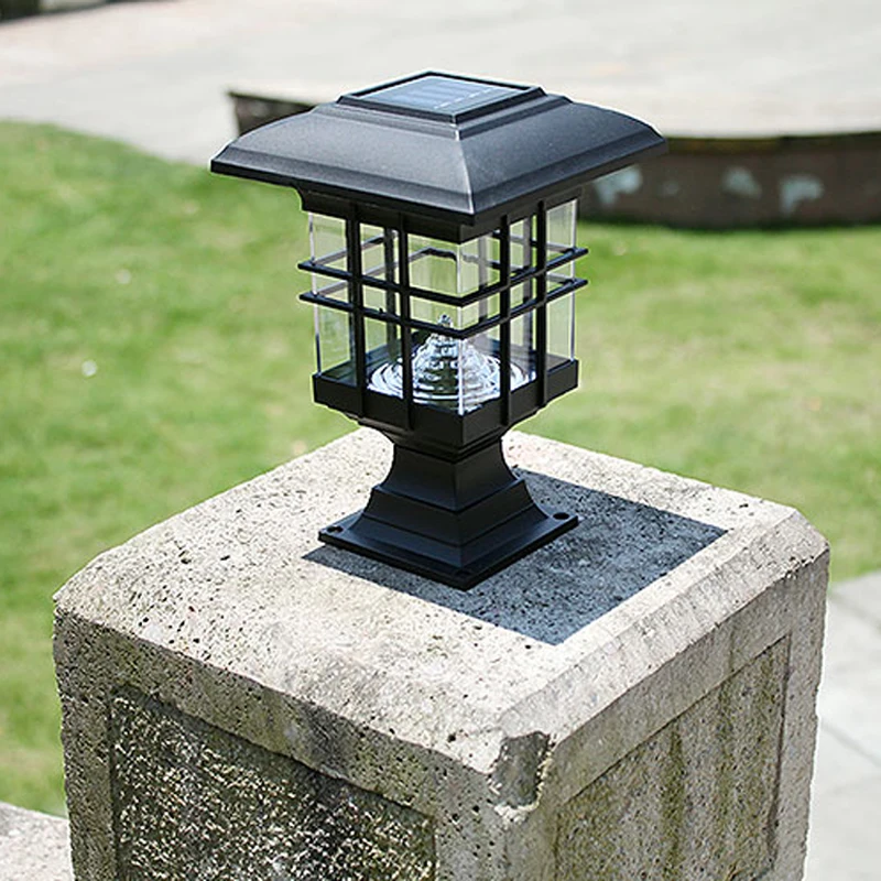 Waterproof LED Solar Panel lamps Pillar Wall Lamp led Solar Lights
