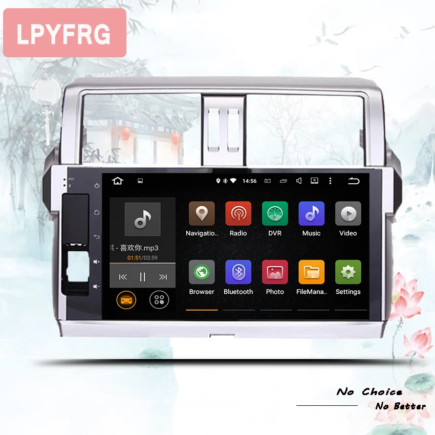 2 Din 10 1 &quotPrado Android 9 0 головное устройство 1024*600 автомобильный dvd-плеер GPS навигация