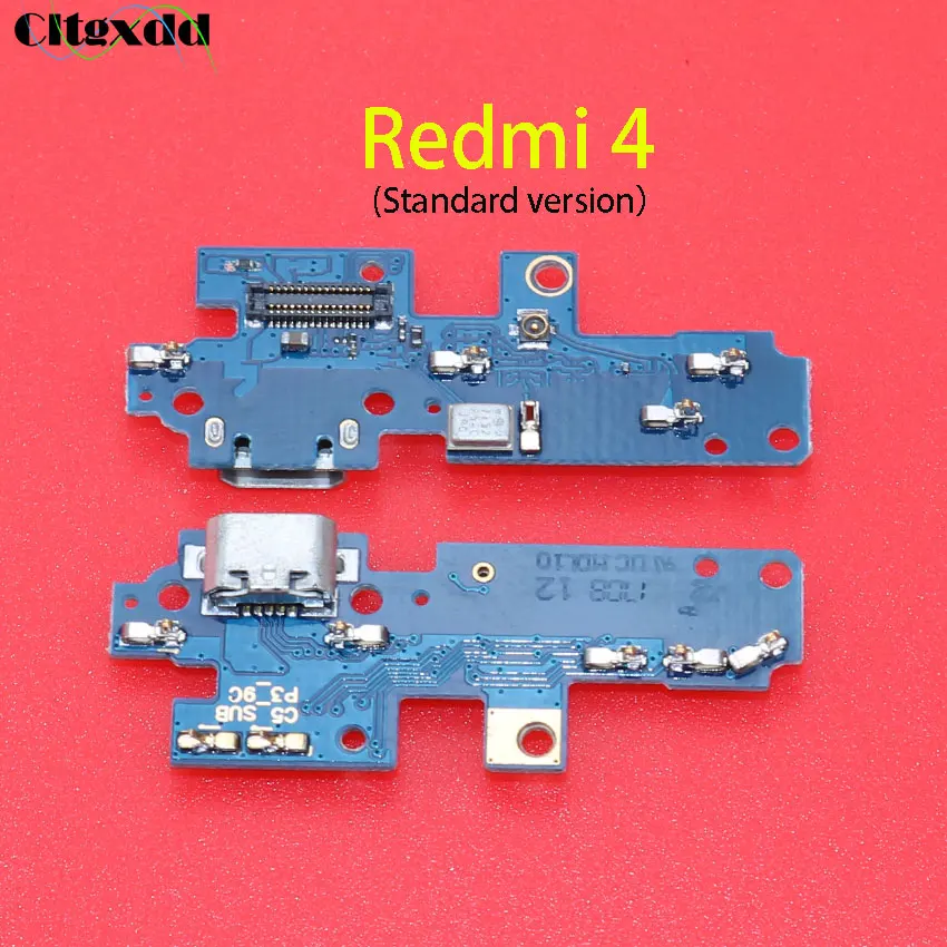 Cltgxdd микрофонный модуль+ USB плата с зарядным портом Flex кабель Разъем для Xiaomi Redmi 1 2 3 3S 4 4A 4X5 5plus 5A 6 6A S2 - Цвет: for redmi 4