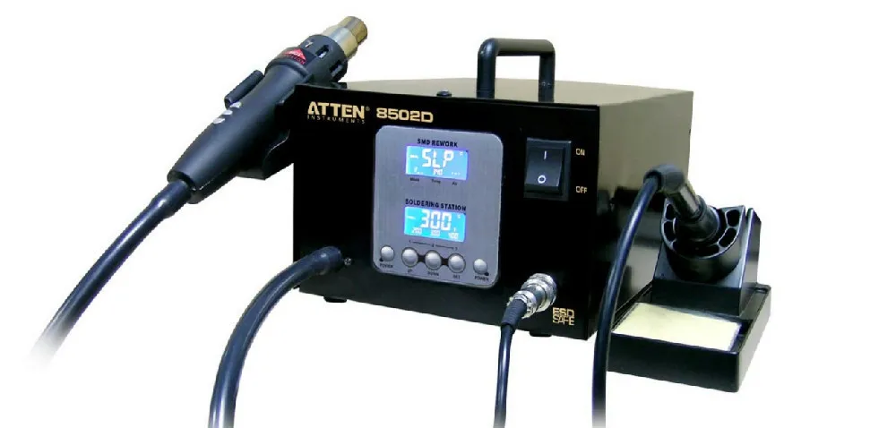 ATTEN 2in1 AT8502D Lead Free Soldering Station SMD Rework Hot Air Gun | Инструменты