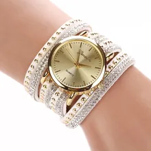 New Popular Diamante Jewelry Quartz Watch Women Dress Watch Relogio Feminino Fashion Ladies Geneva Leather Bracelet Watch Reloje