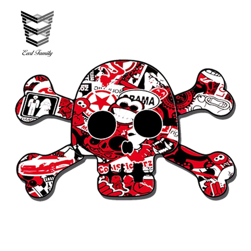 Earlfamily 13Cm X 7Cm Impermeabile Car Styling Adesivi In Vinile Skull Cross Bones Jdm Auto Moto Bike Car Van Truck Tuning Decalcomanie