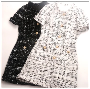 

New dress small sweet wind v-neck dress party cultivate morality show thin word socialite dress with short sleeves