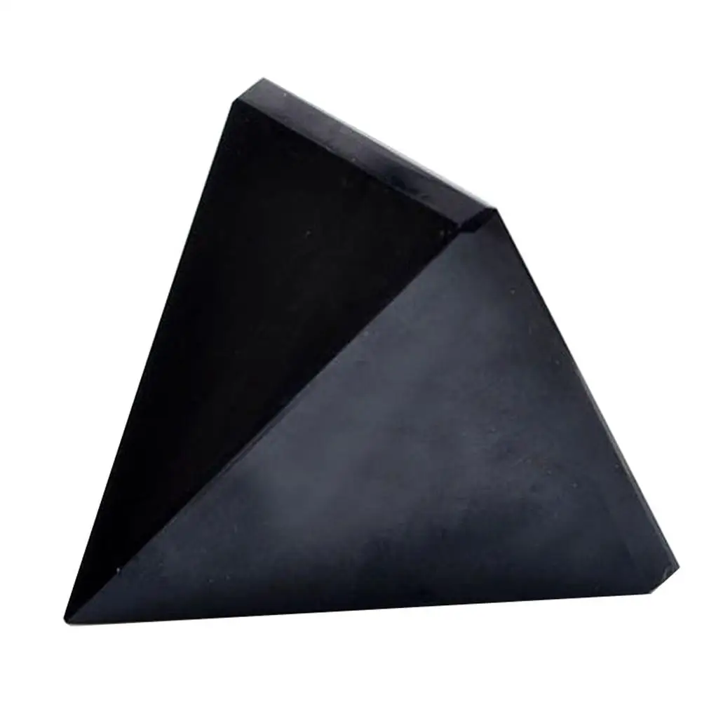 Обсидиан Пирамида гостиная натуральный кристалл камень обсидиан украшения "Пирамида"# SW