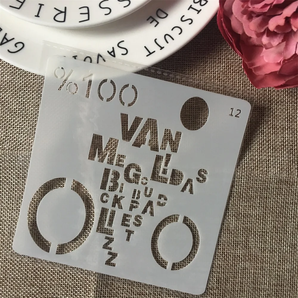 

1Pcs 13cm Words Letters Bicycle DIY Layering Stencils Wall Painting Scrapbook Coloring Embossing Album Decorative Card Template