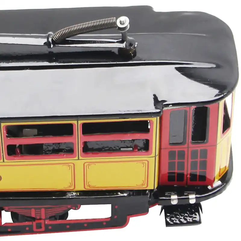 7 inch Vintage Clockwork Streetcar Wind Up Tin Tram Mechanical Toy for Kids Toddlers Boys and Girls