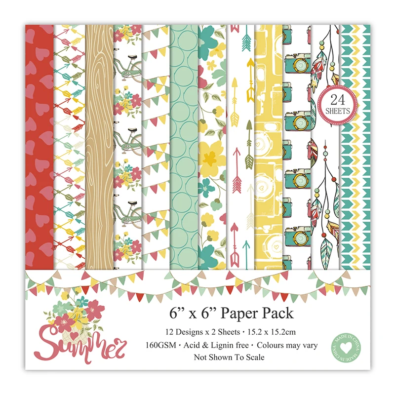 

12 Sheets happy festival Scrapbooking Pads Paper Origami Art Background Paper Card Making DIY Scrapbook Paper Craft