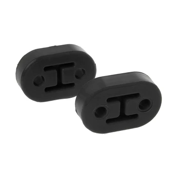 

New Useful 2x Heavy Duty Exhaust Hanger Bushing Support 2 Holes Bracket Rubber Mount