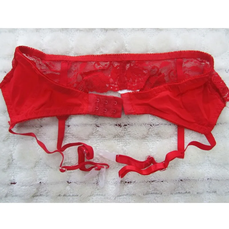 Sexy Woman Garter Suspenders Double Breasted Adjustable Lace Top Thigh-Highs Garter Waist Belt for Stockings Socks Lingerie