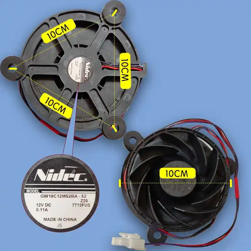 

Free shipping NIDEC GW10C12MS2BA-52 12V Midea/ haier refrigerator fan