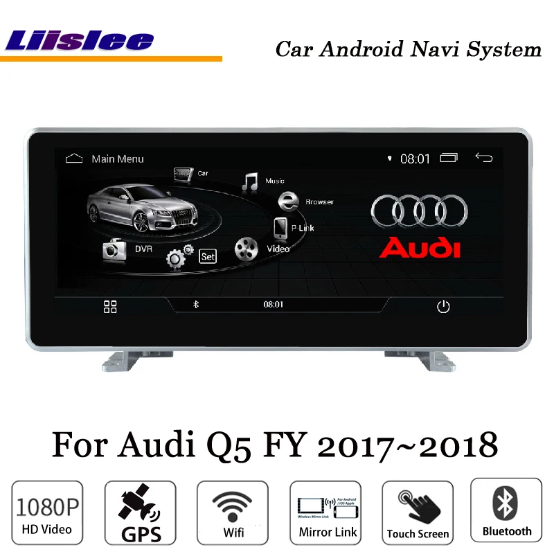 Clearance Liislee 10.25 Inch Car Android Multimedia For Audi Q5 FY 2017~2018 Anti-glare blue light Stereo GPS Navi Map Navigation System 2