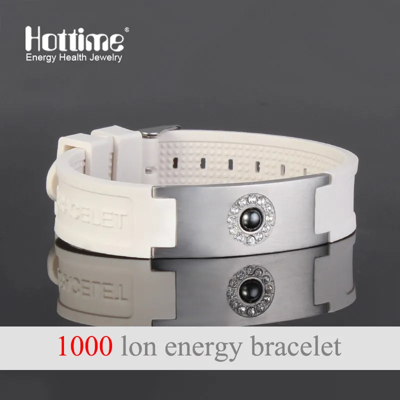 Hottime Tourmaline Energy Balance Bracelet Tourmaline Health Care Jewelry For Mens Germanium Magnetic Bracelets Bangles 20011 - Окраска металла: 20011 White