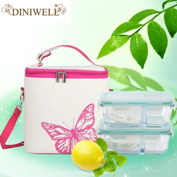 

DINIWELL Fashion lunch bag hot food insulation picnic bag portable refrigerator large insulated bag food crisper