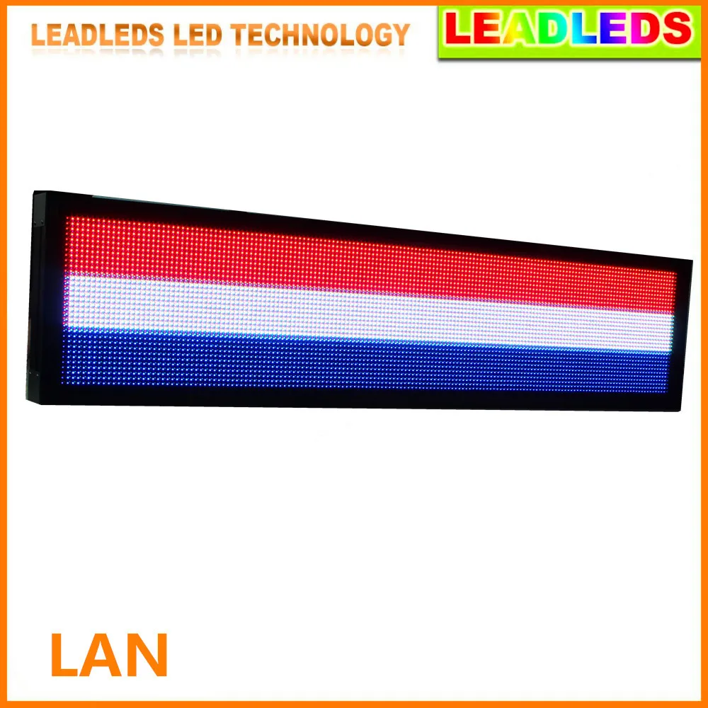 P10 Outdoor waterproof RGB Full color LED video Sign LAN input Message Display board Increase the temperature display function