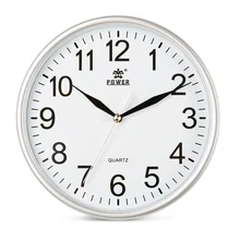 POWER Brand 10 inch 12inch Wall Clocks Silent Quartz Movement Wall Clock for Living room, bedroom