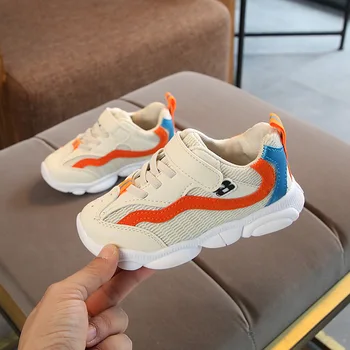 

Children Casual Shoes For Boy Girl Soft Bottom Antiskid Mesh Cloth Patchwork Sneakers Toddler Footwear Running Kids Casual Shoes