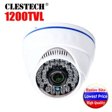 6.28Sale Real 1200tvl Cmos HD CCTV Camera IRCUT infrared Night Vision Wide Angle indoor HOME Dome security Surveillance vidicon