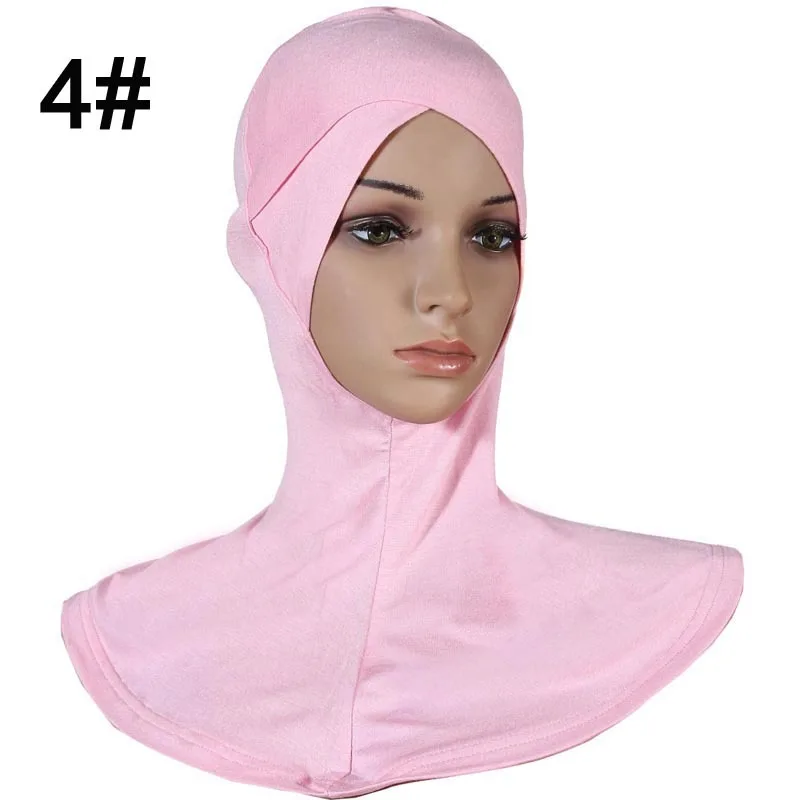Muslim long single cross design hijab 4 pink