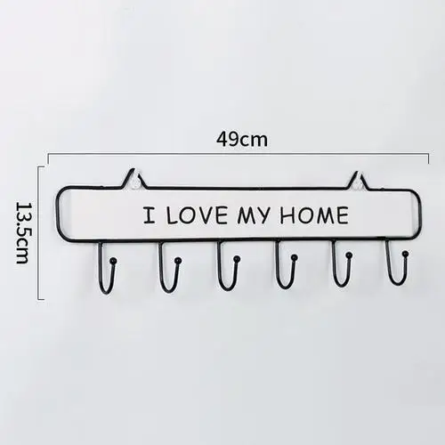 Винтаж брелок для ключей для хранения одежды крюк настенная подвесная вешалка домашний декор вешалка Аксессуары крючки пальто стеллаж для выставки товаров 4/5/6 крючки - Цвет: 6 hook