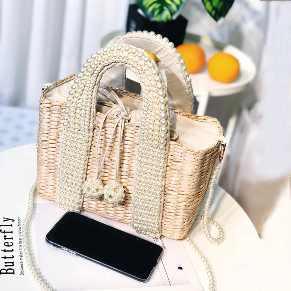 Beach Bag with Pearl (6)