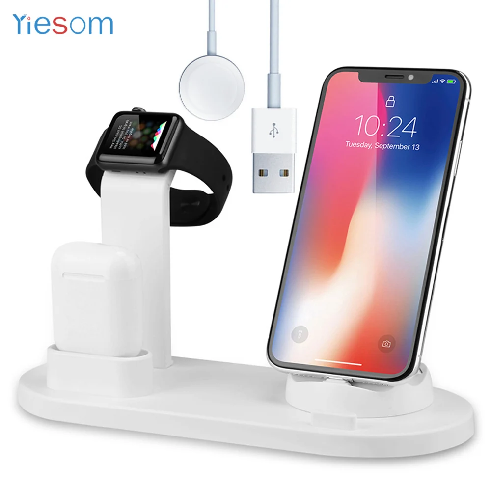 

3IN1 Charging Dock Station Stand Holder for iPhone X XR XS Max Apple watch Airpods Charger Stand For Apple Watch Series 1 2 3 4