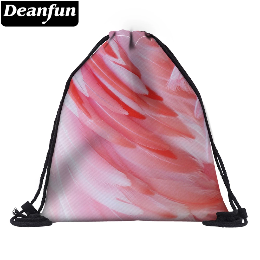 

Deanfun 3D Printed Drawstring Bag Flamingo Feather Cute Schoolbags for Girls Gift 60124